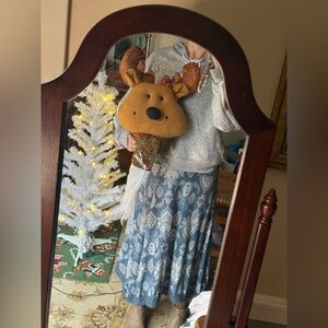 Vintage 1994 XL 30” Gingerbread Snowman Reindeer Santa Holiday Decor 3 Piece Set